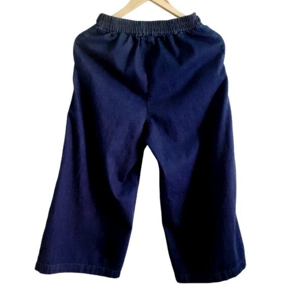 Mossimo 100% Cotton Womens Y2K Elastic Waist WideLeg Belted Chambray Pants XS - Picture 3 of 13